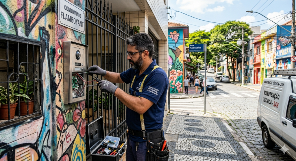 Manutenção de interfones na Vila Madalena