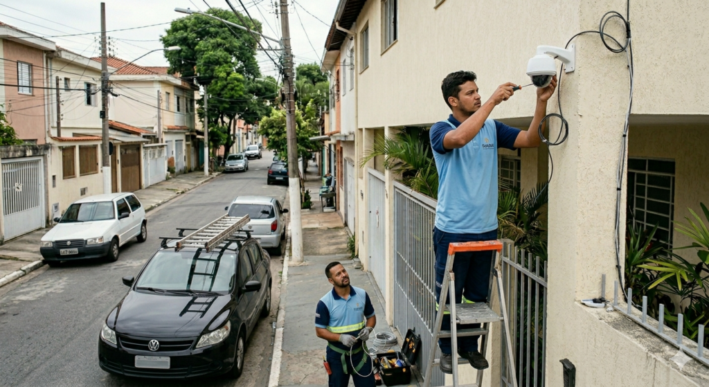 Instalação de câmeras no Rio Pequeno