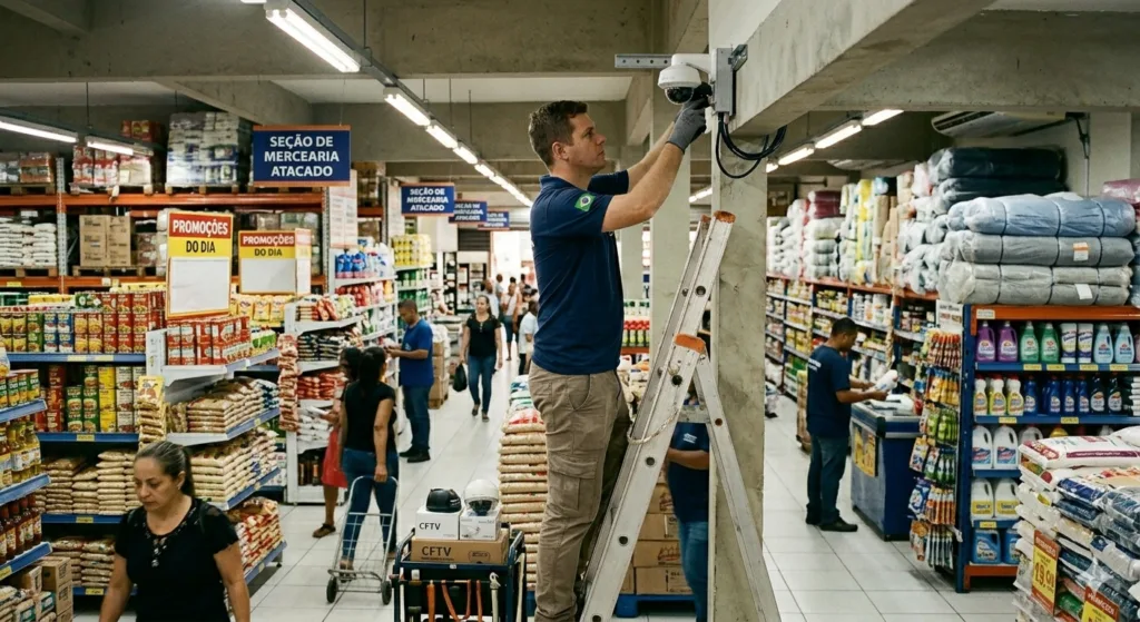 Instalação de câmeras no Brás